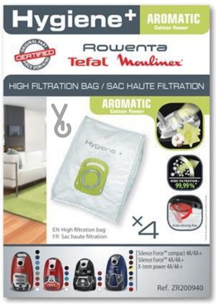 Rowenta Hygiene+Pamuk Çiçği Kokulu Toz Torbası 4lü fiyatları