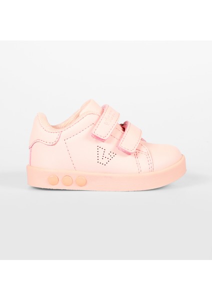 313.E19K.100 Günlük Işıklı Çocuk Spor Ayakkabı Pudra