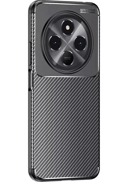 Tecno Spark 30C Kılıf Auto Focus Karbon Kapak - Siyah Nrmsa