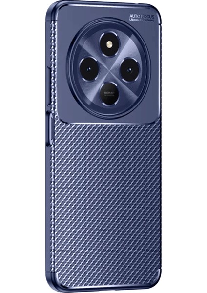 Tecno Spark 30C Kılıf Auto Focus Karbon Kapak - Lacivert Nrmsa