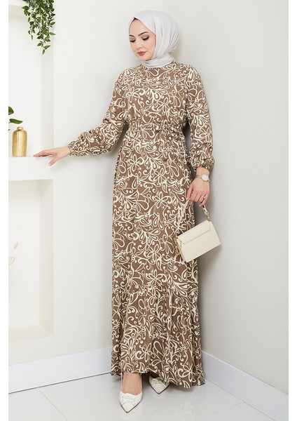 Zelal Dokuma Viskon Elbise 1480 - Vizon indirimleri