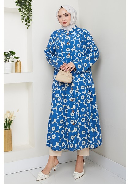 Cepli Dokuma Viskon Tunik 1505 - Indigo