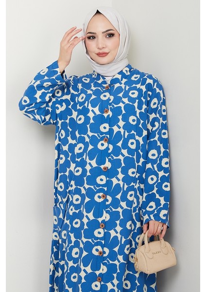 Cepli Dokuma Viskon Tunik 1505 - Indigo fiyatları