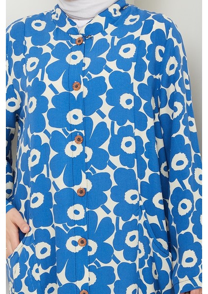 Cepli Dokuma Viskon Tunik 1505 - Indigo fırsatları