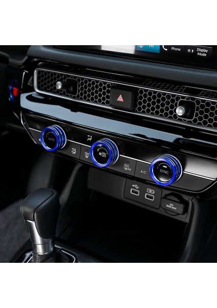 11TH Honda Civic 2022 Için Klima Hacmi Ac Topuzu Kapağı Motor Çalıştırma Düğmesi Anahtarı Kapağı Trim Halka Aksesuarları, Mavi (Yurt Dışından) fırsatları