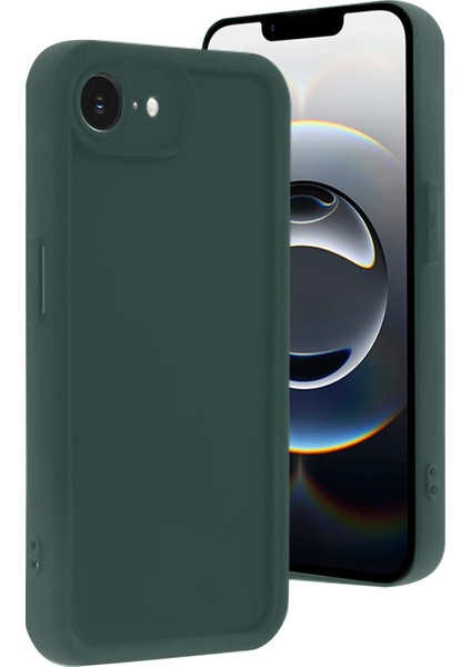 Apple iPhone 16E Kılıf Viera Silikon - Koyu Yeşil Nrmsa