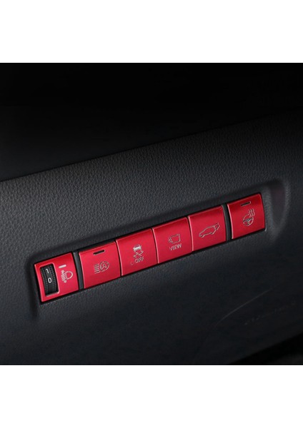 Toyota Harrier Venza 2020-2022 Için Araba Far ve Uyarı Işığı Düğmesi Etiket Kapak Trim Yama Aksesuarları, Kırmızı (Yurt Dışından) modelleri