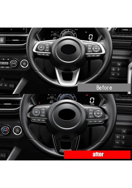 3 Adet/takım Karbon Fiber Araba Direksiyon Dekorasyon Kapak Trim Etiket Toyota Raize 200 Serisi Için 210A 2021 Veloz 2022 (Yurt Dışından) modelleri