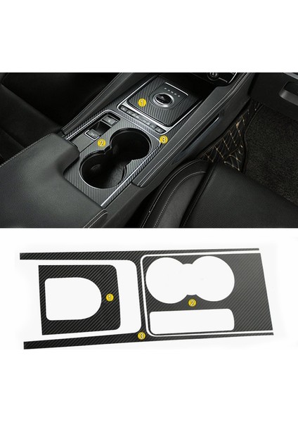 Araba Aksesuarları Su Camı ve Dişli Karbon Fiber Etiket Kapak Araba Styling Için Jaguar F-Pace X761 (Yurt Dışından) fırsatları