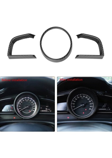 Mazda 3 Axela 2014-2018 Için Karbon Fiber Dashboard Iç Enstrüman Çerçeve Kapak Trim (Yurt Dışından) modelleri
