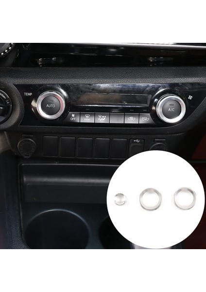Araba Dikiz Aynası Ayarı, Ses Düğmesi Kapağı Trim, Toyota Hilux 2015-2021 Için Klima Düğmesi Kapağı (Gümüş) (Yurt Dışından) indirimleri