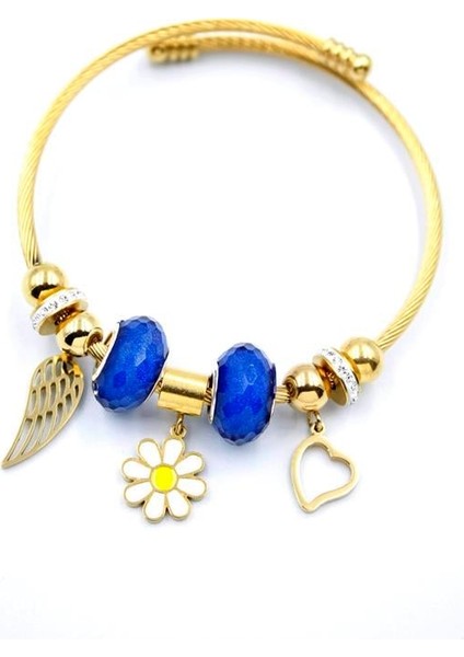 Papatya Charm Bilezik - Altın