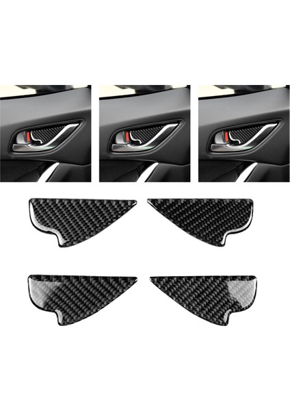 Karbon Fiber Iç Kapı Kolu Kase Paneli Kapak Trim Için Mazda 2 3 6 Demio Cx-3 Cx-5 Cx-7 Cx-9 Mx5 2017 2018 2019 (Yurt Dışından) fiyatları