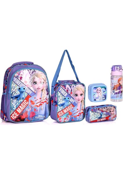 48007 Ice Magıc Lisanslı Okul Sırt Çantası 5'li Set
