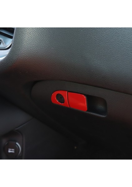 Yardımcı Pilot Saklama Kutusu Anahtarı Kapağı Havasız Ortam Kabini Kolu Trim Dodge Challenger 2015-2021 Şarj Cihazı 2010+, Kırmızı (Yurt Dışından) fırsatları