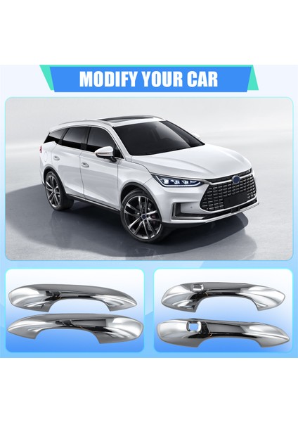 Krom Araba Dış Dış Kapı Kolu Kapağı Trim Koruyucu Byd Tang Için (Yurt Dışından) indirimleri