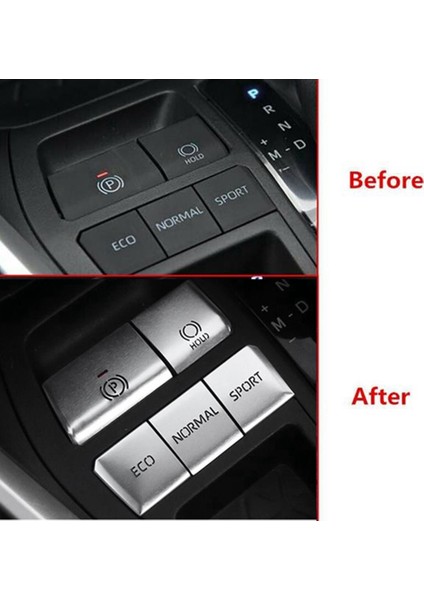 5 Adet Gümüş Merkezi Kontrol Dişlisi Multimedya Düğme Kapağı Trim Etiket Aksesuarları Toyota Rav4 2019-2021 Için (Yurt Dışından) indirimleri