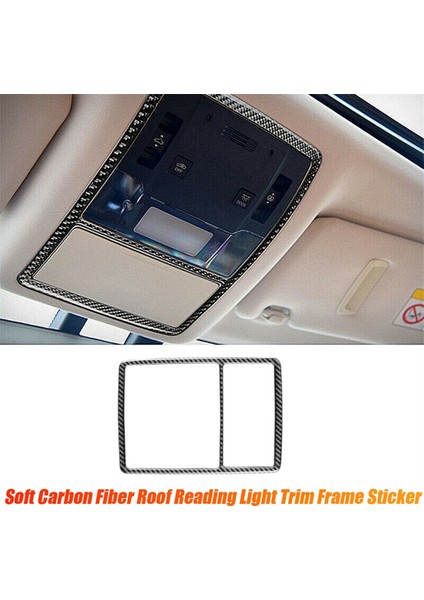 Araba Ön Tavan Okuma Lambası Trim Kapak Sticker Lexus Rx 2016-2019 Yumuşak Karbon Fiber Tavan Lambası Dekoratif Çerçeve (Yurt Dışından) fiyatları