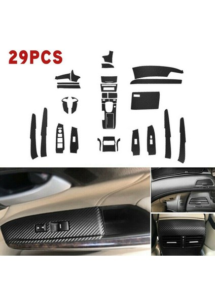 Honda Accord 2008-2012 Için Karbon Fiber Stil Araç Iç Kiti Kapak Trim 29 Adet (Yurt Dışından) modelleri