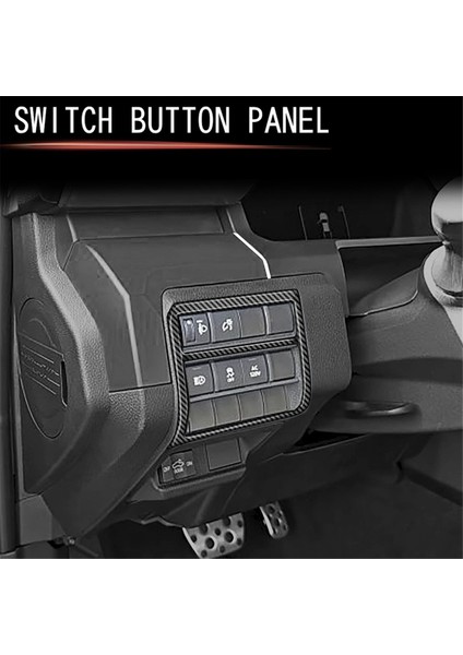 Araba Çok Işlevli Anahtar Paneli Trim Çerçeve Kapak Sticker Toyota Tacoma 2024 Araba Iç Aksesuarları Karbon Fiber (Yurt Dışından) indirimleri