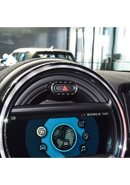 Mini Cooper Countryman F60 Için Karbon Fiber Araba Uyarı Işığı Düğmesi Kapak Trim Etiket (Yurt Dışından) indirimleri
