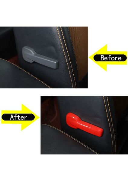 Ford Ranger Everest 2015+ Için Araba Koltuğu Bel Ayarı Düğme Kapağı Trim Etiket Iç Aksesuar, Kırmızı (Yurt Dışından) modelleri