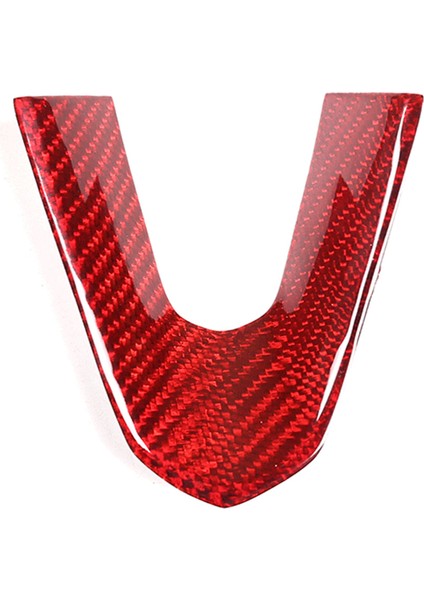 Karbon Fiber Araba Direksiyon U Şekli Dekorasyon Trim Çıkartmalar Cadillac Ct5 (Kırmızı) (Yurt Dışından)