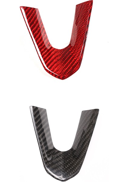 Karbon Fiber Araba Direksiyon U Şekli Dekorasyon Trim Çıkartmalar Cadillac Ct5 (Kırmızı) (Yurt Dışından) fırsatları