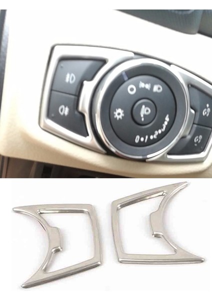 Paslanmaz Çelik Ford Ranger Everest Endeavor 2015+ Far Topuzu Anahtarı Düğme Kapağı Trim Dekoratör Aksesuarları (Yurt Dışından) fırsatları