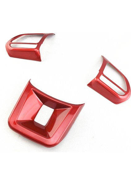 3 Adet/takım Abs Araba Direksiyon Düğme Kapağı Etiket Iç Dekorasyon Için Mg5 Mg6 Mg Hs Zs Araba Styling Kırmızı (Yurt Dışından) fırsatları