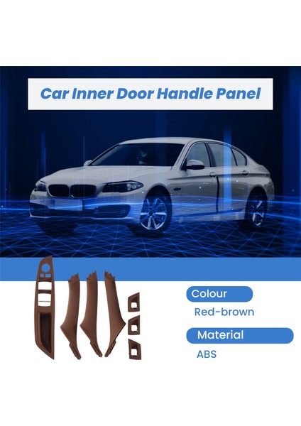 Rhd Araba Iç Kapı Kolu Iç Kapı Paneli Çekme Ayar Kapağı -Bmw 5 Serisi F10 F11 520 525 Kırmızı-Kahverengi Rhd (Yurt Dışından) indirimleri