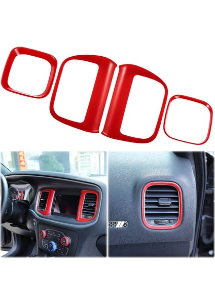 Hava Çıkışı Trim Kapağı Klima Merkezi Kontrol Ac Panel Havalandırma Trimi 2015-2021 Dodge Şarj Cihazı Aksesuarları, Kırmızı (Yurt Dışından) fiyatları