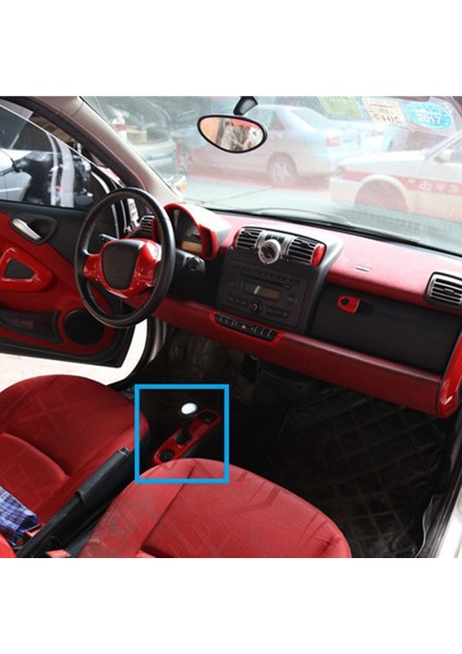 Araba Merkezi Konsol Vites Paneli Kapak Trim Çerçeve Etiket Mercedes Benz Smart 2009-2015 Aksesuarları Için, Kırmızı (Yurt Dışından) fırsatları