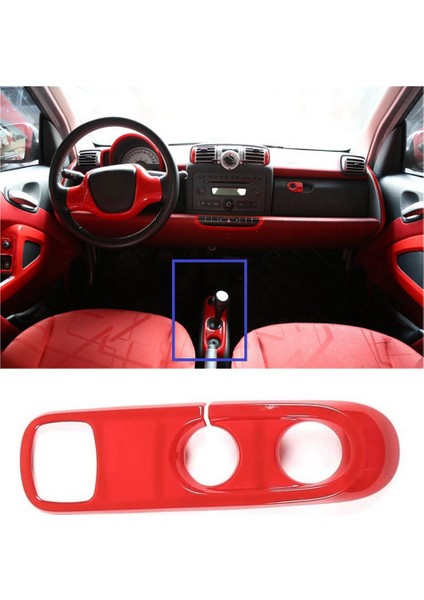 Araba Merkezi Konsol Vites Paneli Kapak Trim Çerçeve Etiket Mercedes Benz Smart 2009-2015 Aksesuarları Için, Kırmızı (Yurt Dışından) indirimleri
