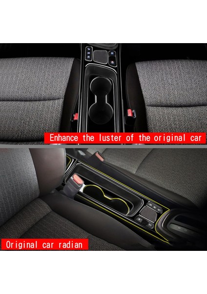 Araba Merkezi Konsol Su Dağı Tutucu Dekorasyon Kapak Trim Etiket Toyota Yaris Cross Rhd 2022 Parlak Siyah Dış (Yurt Dışından)