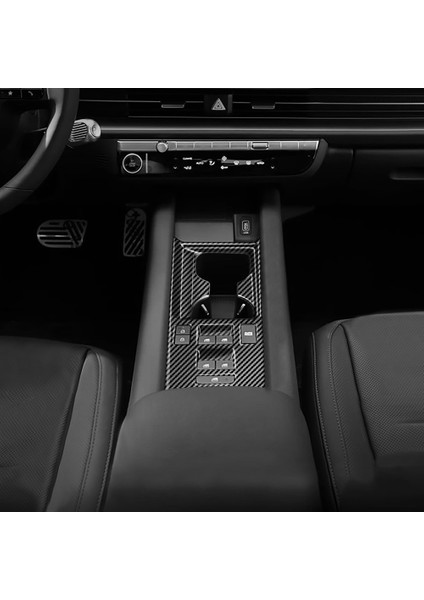 Araba Karbon Fiber Merkezi Konsol Su Dak Tutucu Dekorasyon Kapak Trim Etiket Hyundai Ionıq 6 2022 2023+ Lhd (Yurt Dışından) fiyatları