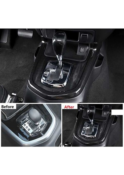 Nissan Navara Için NP300 2015-2020 Manuel Vites Topuzu Çerçeve Panel Dekorasyonu Kapak Trim Etiket Aksesuarları, Karbon Fiber (Yurt Dışından) modelleri