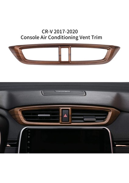 Araba Merkezi Klima Rüzgar Çıkış Paneli Pano Çıkartmaları Şeftali Ahşap Tahıl Kalıplama Honda Cr-V Crv 2017-2020 (Yurt Dışından) fiyatları