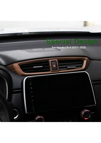 Araba Merkezi Klima Rüzgar Çıkış Paneli Pano Çıkartmaları Şeftali Ahşap Tahıl Kalıplama Honda Cr-V Crv 2017-2020 (Yurt Dışından) indirimleri