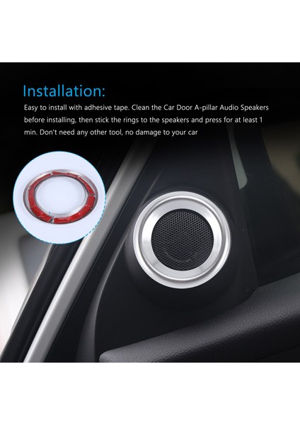 10TH Gen Civic A-Pillar Hoparlör Süslemeleri Daire Halkaları, Honda Civic 2016-2019 Için Araba Kapı Ses Hoparlör Trimler (Yurt Dışından) indirimleri