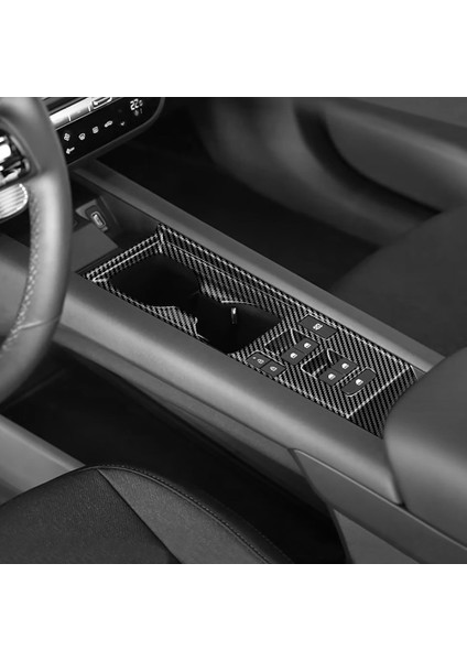 Araba Karbon Fiber Merkezi Konsol Su Dak Tutucu Dekorasyon Kapak Trim Etiket Hyundai Ionıq 6 2022 2023+ Lhd (Yurt Dışından) indirimleri