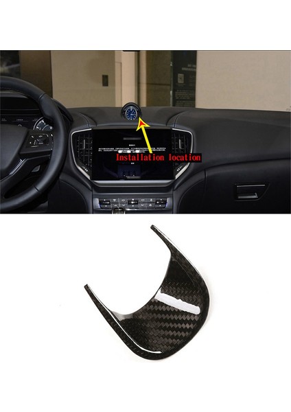 Araba Iç Mekan Gösterge Paneli Saat Dekorasyon Çerçevesi Karbon Fiber Modifiyeli Sticker Maserati Ghibli 2014-2021 (Yurt Dışından) indirimleri