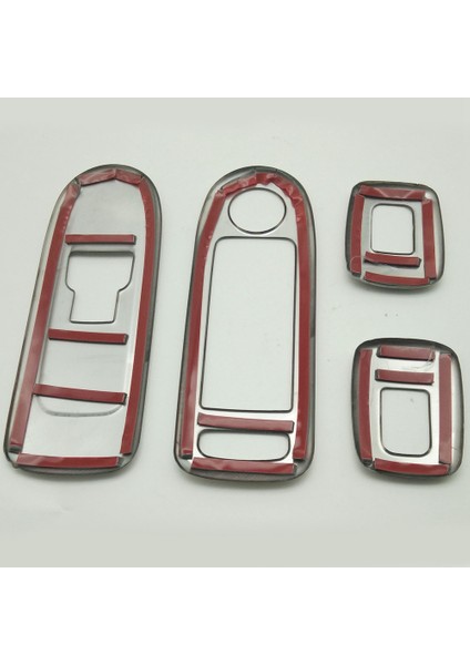 Araba Gümüş Kapı Pencere Kaldırma Anahtarı Kol Dayama Kapağı Anahtarı Düğmesi Paneli Trim Çıkartmalar Citroen C5 Peugeot 508 Için (Yurt Dışından) fırsatları