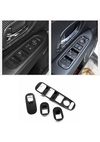 Honda Hrv Için Hr-V Vezel 2014-2020 Karbon Fiber Kapı Kolu Pencere Kaldırma Anahtarı Paneli Kapak Trim Dekoratör Aksesuarları (Yurt Dışından) fırsatları