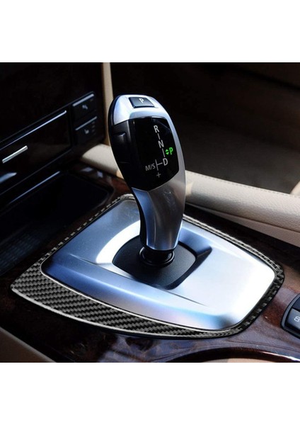 Araba Merkezi Kontrol Vites Paneli Kapağı Karbon Fiber Etiket Trim Çıkartmaları -Bmw 5 Serisi E60 2008-2010 Aksesuarları (Yurt Dışından) fırsatları