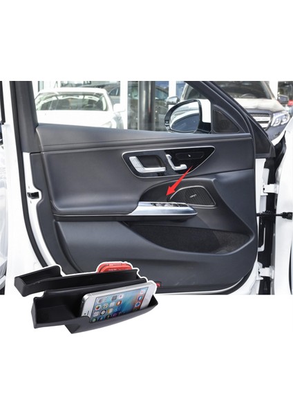 Mercedes Benz E Sınıfı W214 2024 Araba Kapısı Saklama Kutusu Düzenleyici Tepsi Kapı Kolu Cep Eklentisi, Ön Kapı (Yurt Dışından)