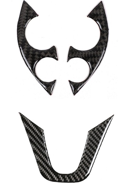 Araba Karbon Fiber Direksiyon Dekorasyon Kapak Trim Etiket Mercedes Benz Smart 453 Fortwo 2016-2021 Için Fit (Yurt Dışından)