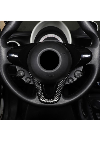 Araba Karbon Fiber Direksiyon Dekorasyon Kapak Trim Etiket Mercedes Benz Smart 453 Fortwo 2016-2021 Için Fit (Yurt Dışından) fırsatları
