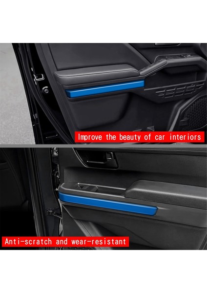 Toyota Tacoma 2024 Araba Iç Kapı Paneli Trim Şeridi Dekoratif Sticker Araba Iç Aksesuarları Mavi (Yurt Dışından) fırsatları