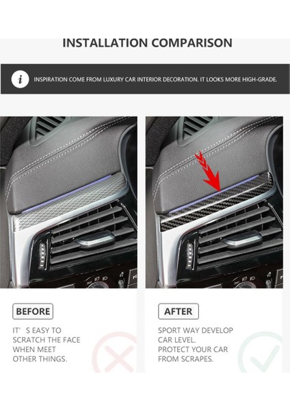 Gerçek Karbon Fiber Araba Hava Çıkış Havalandırma Kapağı Trim Çerçeve -Bmw 5 6 Serisi G30 G31 G38 2018-2022 Aksesuarları, Sol Taraf (Yurt Dışından) modelleri